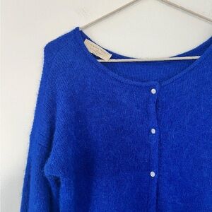 Sezane Gaspari Cardigan Blue